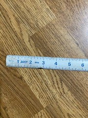 Rare Vintage Shimeks Furniture Inc Manitowoc Wisconsin Rollup 36″ Metal Ruler
