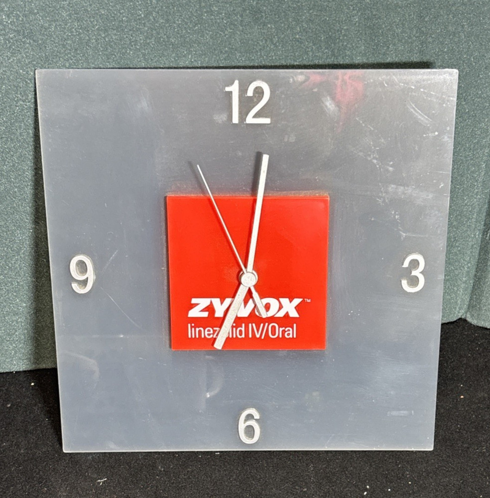 Zyvox Linezolid IV/Oral Pharmaceutical Drug Rep Promo Wall Clock 10″ x 10″