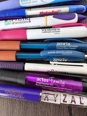 Lot of Pharmaceutical Rep Drug Pens Promo Items Xyzal Boniva Allegra Mobic Amrix