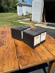Vintage Lot of 4 All Metal Pharmacy Prescription Black File Box McCracken