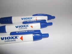 Lot of 3 Vioxx Pharmaceutical Promo Pens – Discontinued Drug Rep Marketing