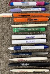 Drug Rep Pharmaceutical Advertising Pens Light Lot Of 13 Dolobid Ambien Claforan