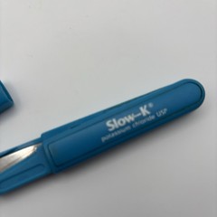 Vtg SLOW-K Travel Scissors Blue Drug Rep Potassium Chloride USP