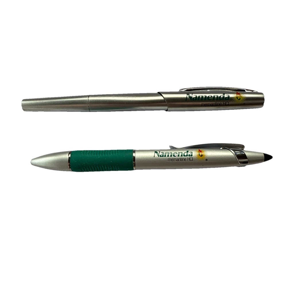 Rare Drug Rep Pharma Lot of 2 Namenda Metal Collectible Advertising Pens