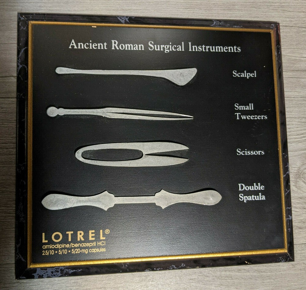 LOTREL Ancient Roman Surgical Instruments Replica Pharmaceutical Model Plaque