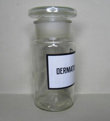 Vintage Medical Science Glass Bottle,Germany,DERMATOLUM