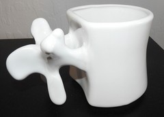 Spine Vertebrae Handle Ceramic Coffee Mug Medical Advertising Great Handle