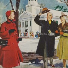 1952 Dow Chemical pharmaceutical drugs winter terrier photo art decor print ad
