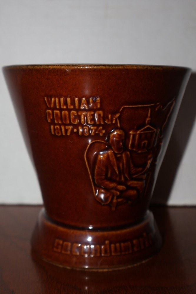 Ceramic William Proctor Mortar Only Schering Secundum Artum Brown Ex. Condition