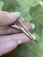 Pharmacy Apothecary Mortar & Pestel Tie Clip Tie Bar Vintage Gold Tone