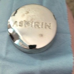 RARE Vintage Silver Oversized Novelty Asprin Paper Weight Pharmaceutical