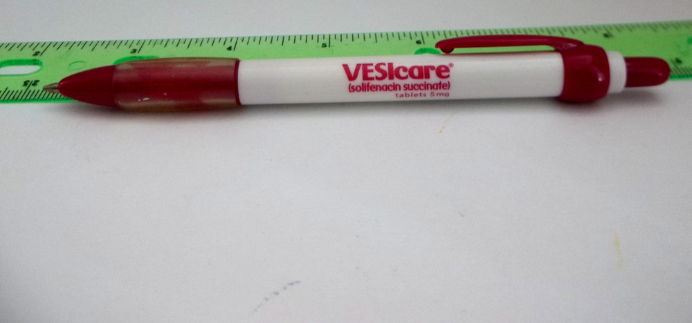 VESICARE Promotional Pen Plastic Medium Weight – Rubberized Grip