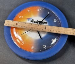 Aciphex Rabeprazole Sodium Advertising Wall Clock Blue Orange Pharma Promo￼
