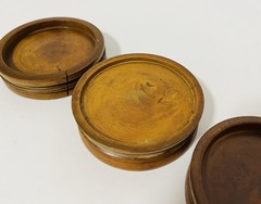 Original Antique Apothecary Chemist Turned Boxwood Treen Pill Rounders Finishers