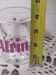 Afrin Coffee Mug Cup Pharmaceutical Drug Rep Promo Clear Acrylic set of 2
