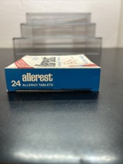RARE vintage 1980s ALLEREST allergy medicine Empty BOX pharmaceutical medical E2