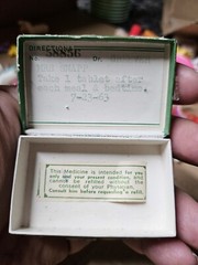 Vtg 1963 Greevers DRUG Store Prescription Drug Pill Box Chilhowie Virginia C27