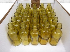 2 X Old Small Green Medicine Glass Pharmacy Bottle Approximately 9.7 Cm Green