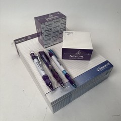 Nexium Stationary – 3 Unique Pens, Post-it Cubes And Large Notepads