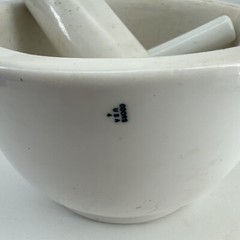 Coors USA 4 Lrg Porcelain Mortar/Pestle Medicine bowl Pharmacy Science Lab solid