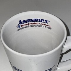 Asmanex Asthma Advertising Coffee Mug Cup Pharmaceutical Prescription Drug Rep