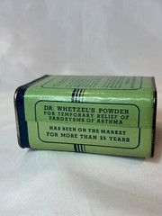 Vtg Dr. Whetzel’s Powder Asthma 8 oz Cardboard & Metal Container