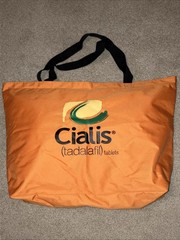Large Ciali S Drug Rep Pharmaceutical Tote Travel Orange Zipper Close 25″x17″t