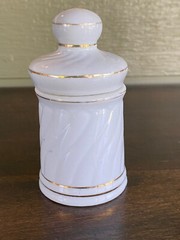 VTG Asprin Porcelain Ceramic Canister w/ Lid Bathroom Decor Antique Apothecary