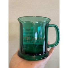 Vintage Celebrex Celecoxib Emerald Green Glass Mug Pharma Promo March 1999 USA