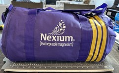 Nexium the Purple Pill AstraZeneca Pharmaceutical Advertising Promo Duffle Bag