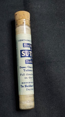 NOS Medicine Glass Bottle Blackburn’s SU-THOL Headache Cold Blackburn Dayton OH