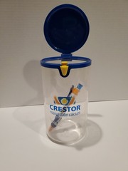 Crestor Promotional Storage Cup & Pen | Pharmaceutical Drug Rep Advertising