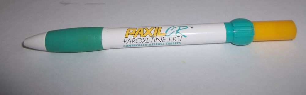 Paxil CR Paroxetine HCl Promotional Plastic Pen – Pharmaceutical Advertising
