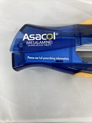Asacol Stapler Blue Yellow Drug Rep Pharmaceutical Promo Advertising 6”