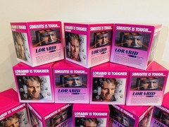 (27)Boxes of LORABID Drug Rep Pharma Tissue Boxes – New and Unused (4.5″ x 4.5″)