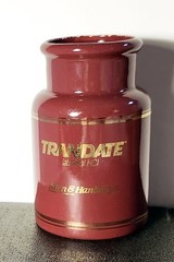 Vintage Pharmaceutical Advertisement Container „TRANDATE“ – Glaxo- Burgundy Gold