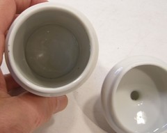 VINTAGE PORCELAIN ASCRIPTIN APOTHECARY PHARMACY JAR W/LID DRUG REP PHARMA