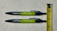 Zyrtec Metal Pens Pharmaceutical Heavy Ball Point Click NEW Tested Works RARE