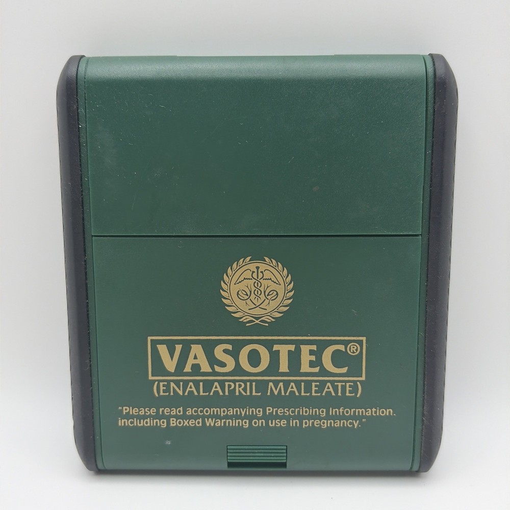 Vasotec Green Post-It Notepad Holder Pharmaceutical Drug Rep Promo Advertisement