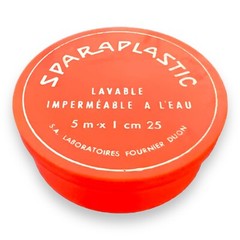 French Apothecary Tin Lid Orange Celluloid Empty Sparadrap Medical Vintage