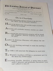 VTG 1940 DRUGGIST CONVENTION SOUVENIR BOOK! CHARLOTTE, NC! ADS/HOTELS/PICTURES!
