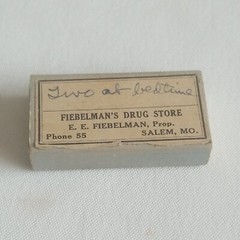 Vtg Pharmacy Pill Box From Drug Store In Salem MO Phone #55 & 2 Rolling Papers