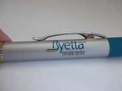 BYETTA Pharmaceutical Promo Pens – Medium Weight Metal – Untested