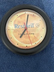 Restoril Drug CIV Temazepam Brand Promo Battery operated Wall Clock. circa 1981