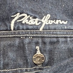 Vintage 90s Y2k Phat Farm New York Men’s Large Denim Trucker Jacket Embroidered