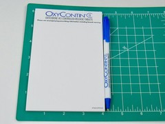 Oxycontin Oxycodone PEN + Sticky Notepad Drug Rep Pharmaceutical Advertising