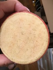 Vintage FRENCH Pharmacie Round Cardboard Container Red PATE PECTORALE Codeine