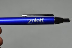 Zoloft Silver & Blue Metal PEN Drug Rep Pharmaceutical Promo Advertising