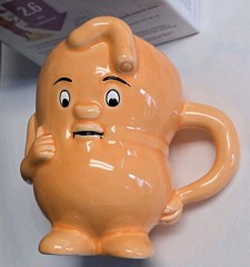 Vintage ACTOS QD Anthropomorphic Medical novelty Stomach coffee cup w/ Cup
