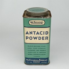 Vintage 1950s McKesson’s Antacid Powder Advertising Tin With Original Box